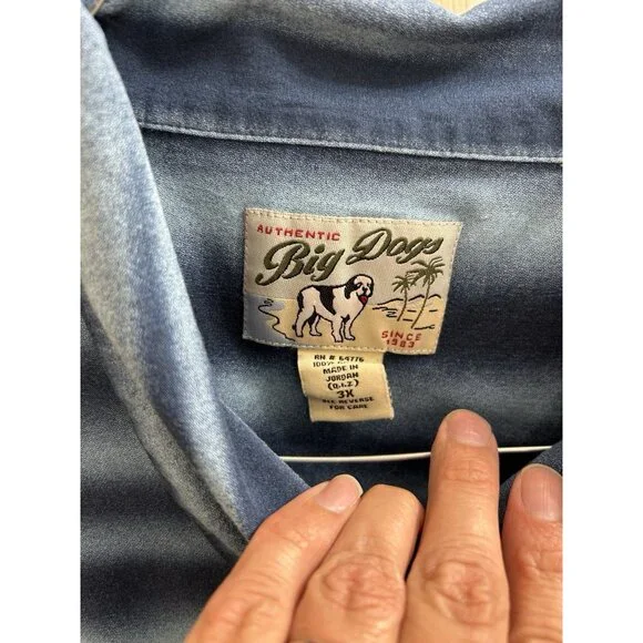 Authentic Big Dogs Hawaiian Aloha Classic Woodie Car Beach Camp Shirt Mens Sz 3x - Picture 5 of 9